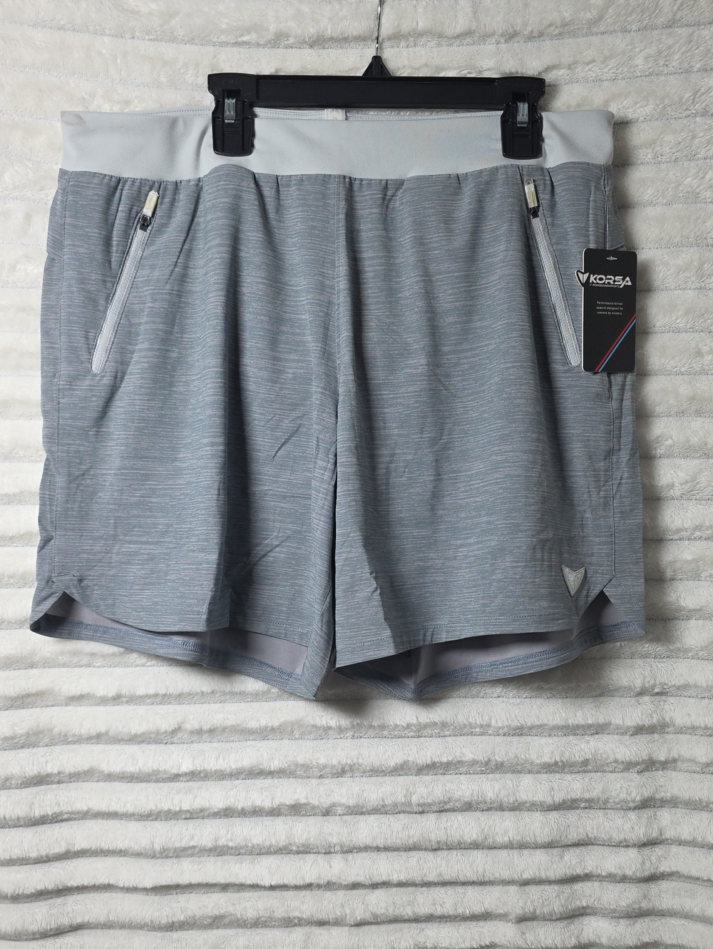 0523 Korsa Women's Athletic Shorts with Built In Underwear Large